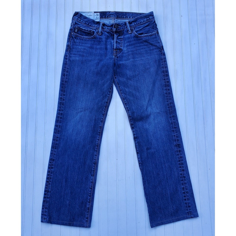 Abercrombie & Fitch Classic Straight Leg Jeans Men 30x31 Medium Wash Blue Go-See